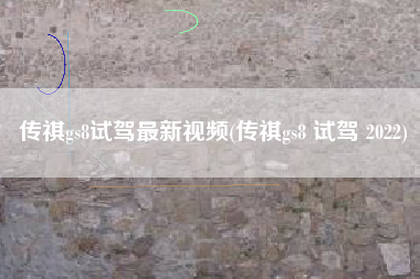传祺gs8试驾最新视频(传祺gs8 试驾 2022)