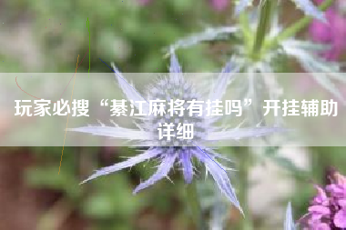 玩家必搜“綦江麻将有挂吗	”开挂辅助详细