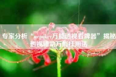 专家分析“wepoker万能透视看牌器	”揭秘透视辅助万能挂用法