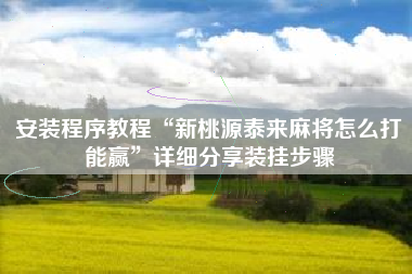安装程序教程“新桃源泰来麻将怎么打能赢	”详细分享装挂步骤