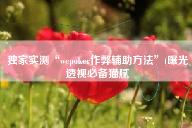 独家实测“wepoker作弊辅助方法	”(曝光透视必备猫腻