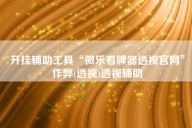 开挂辅助工具“微乐看牌器透视官网”作弊(透视)透视辅助