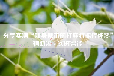 分享实测“随身携带的打麻将摇控神器	”辅助器 - 实时智能