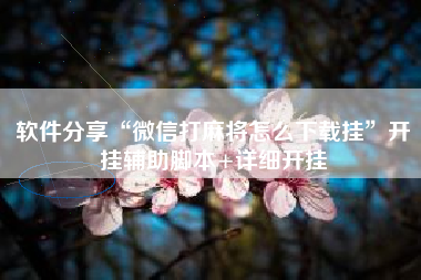 软件分享“微信打麻将怎么下载挂”开挂辅助脚本+详细开挂