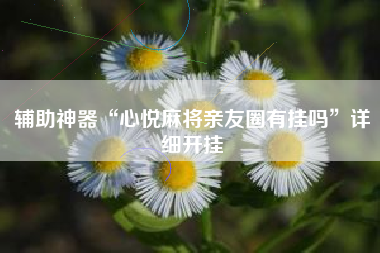 辅助神器“心悦麻将亲友圈有挂吗	”详细开挂