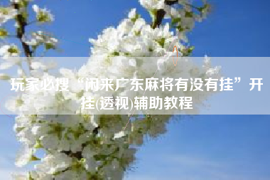 玩家必搜“闲来广东麻将有没有挂”开挂(透视)辅助教程