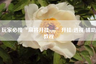 玩家必搜“麻将开挂app	”开挂(透视)辅助教程