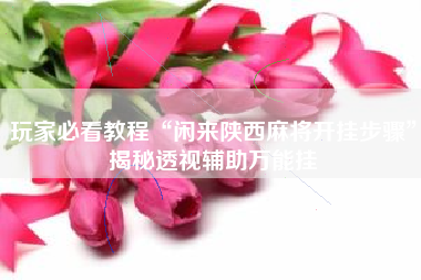 玩家必看教程“闲来陕西麻将开挂步骤”揭秘透视辅助万能挂